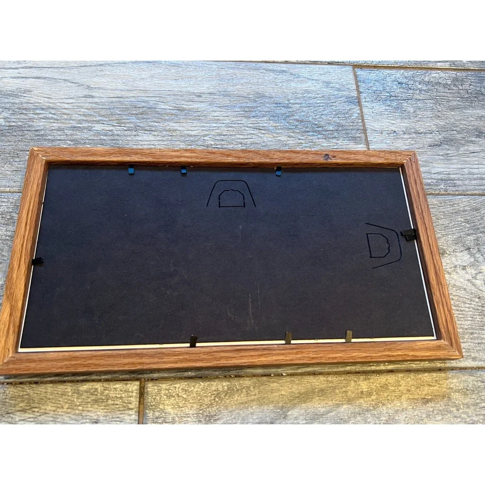 Decorel Solid Oak Team Wall Frame‎ Vintage NWT Wood Rectangle 5 x 7 Retro Photo